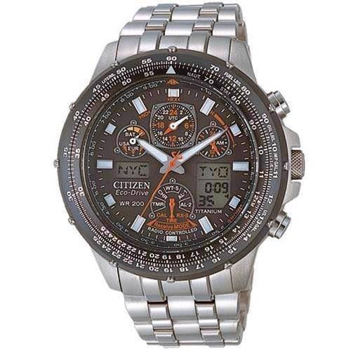 Image of Citizen Promaster Skyhawk mat titanium quartz med Eco-Drive Herre ur, model JY0080-62E